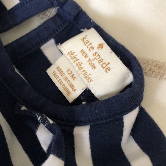 Kate Spade Short Sleeve Blue Striped T-Shirt 12M - Picture 6 of 6